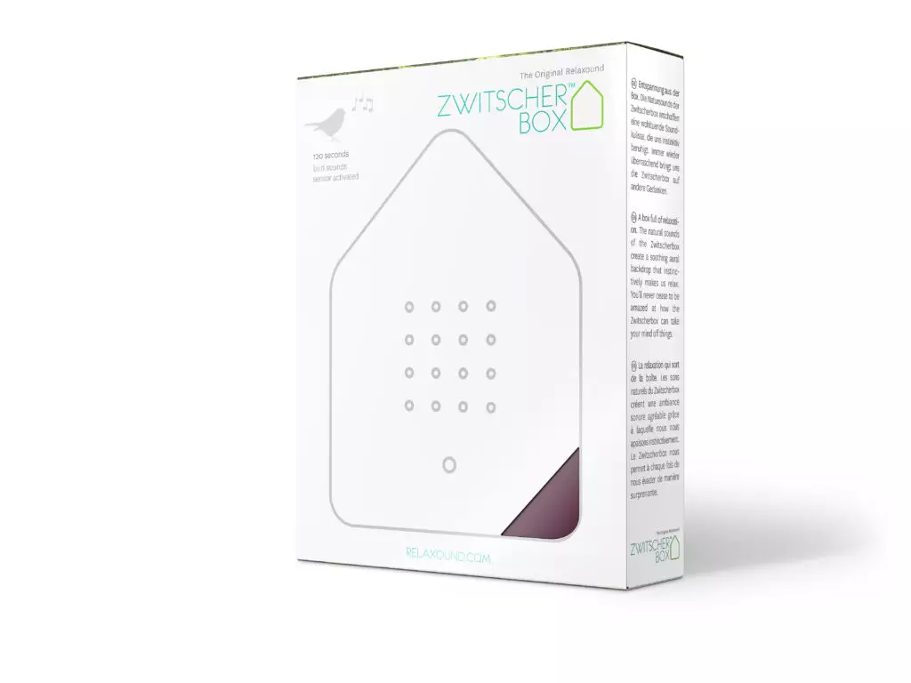 Zwitscherbox Mauve von Zwitscherbox , weißer Rahmen, Bewegungsmelder