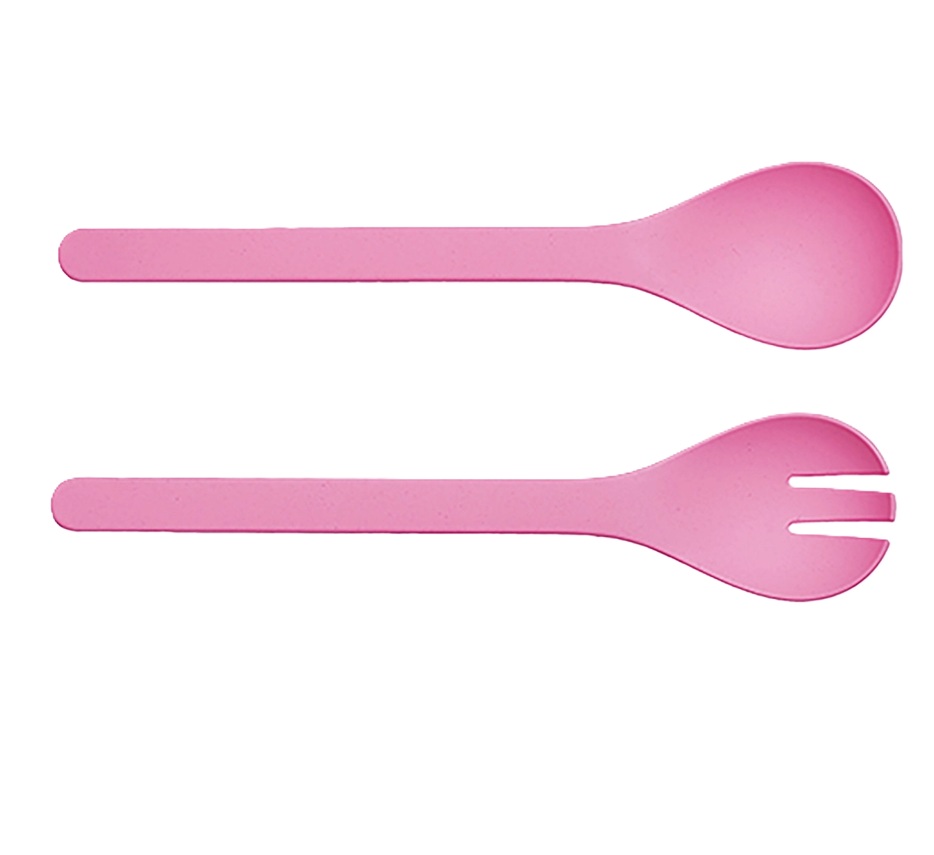 bioloco plant salat servers- pink, Salatbesteck pink