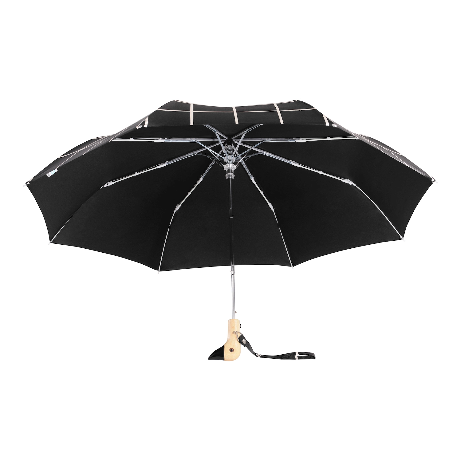 Regenschirm Original Duckhead BLACK GRID, Schwarz Karo