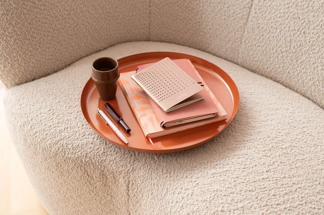 Tinne+Mia Notizbuch B5 - Orange Waves