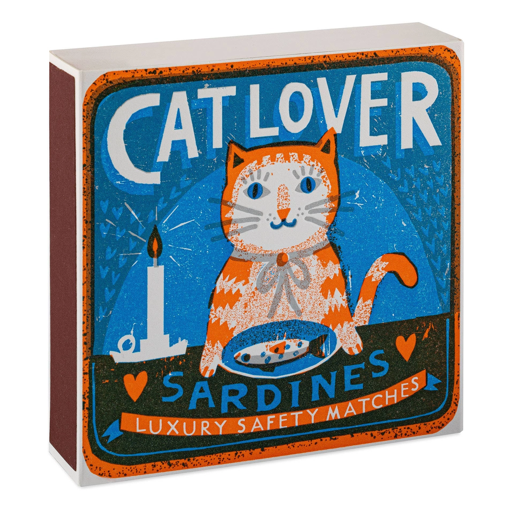 Archivist Gallery Streichhölzer "Cat lover/ Sardines" von Archivist Gallery , ca.11 x 11 cm Katze, Sardinen