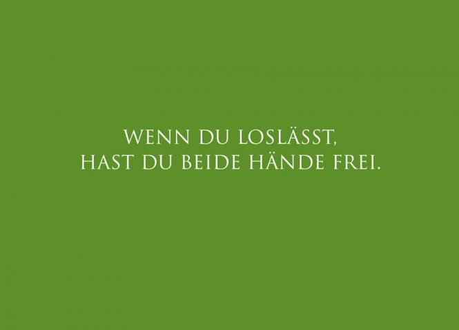 Wunderwort Postkarte "Wenn Du loslässt…"