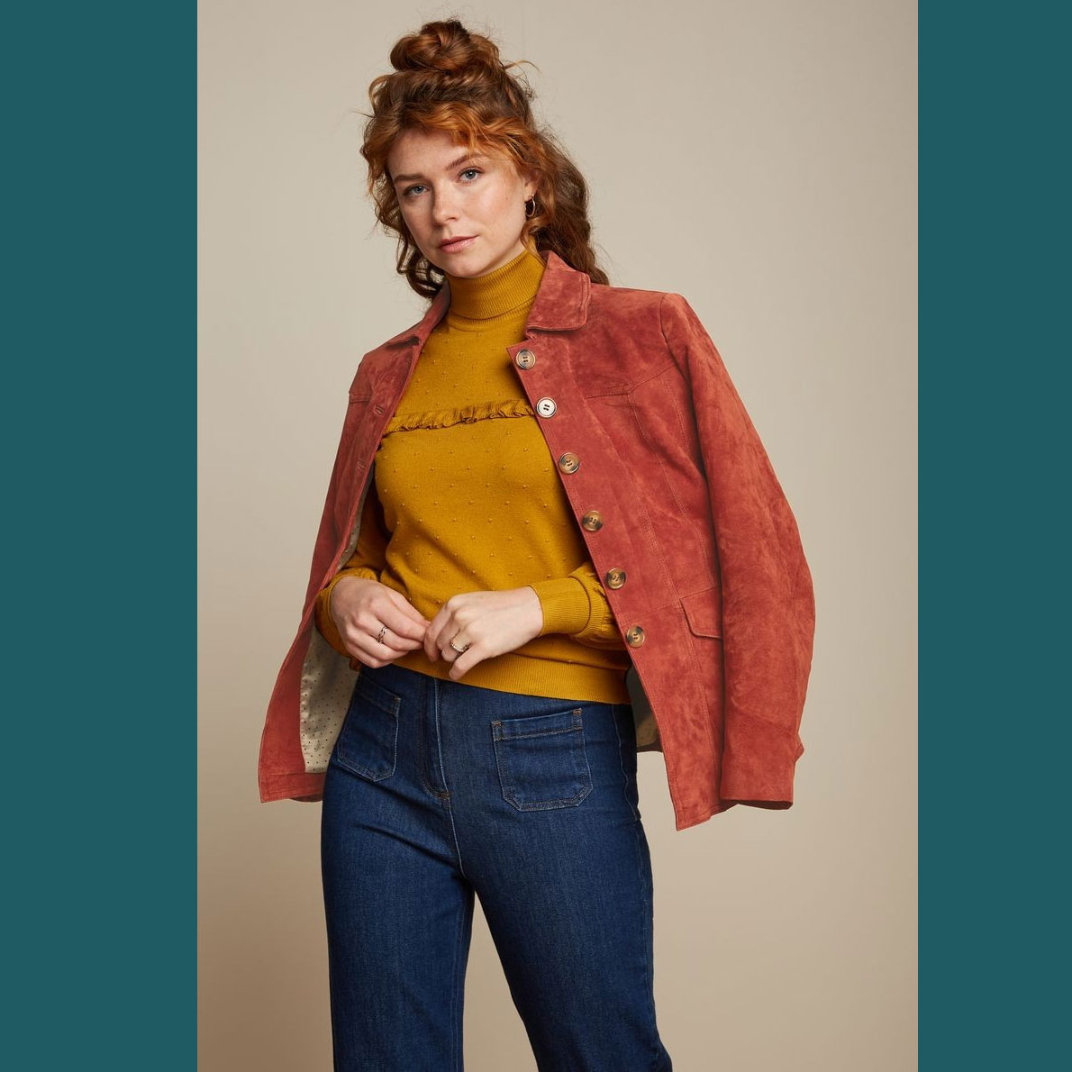 King Louie Rebel Jacket Suede, Wildlederjacke, Farbe: Rio Red King Louie Rebel Jacket Suede, Wildlederjacke, Farbe: Rio Red