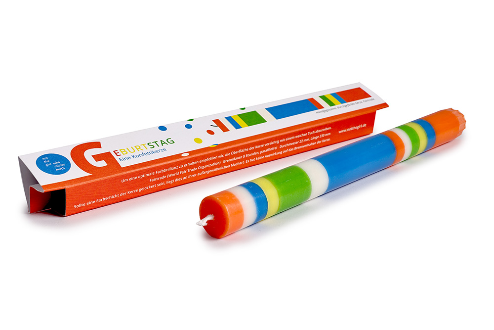 KERZE KONFETTI GEBURTSTAG von not the girl who misses much , Stabkerze , Geburtstagskerze