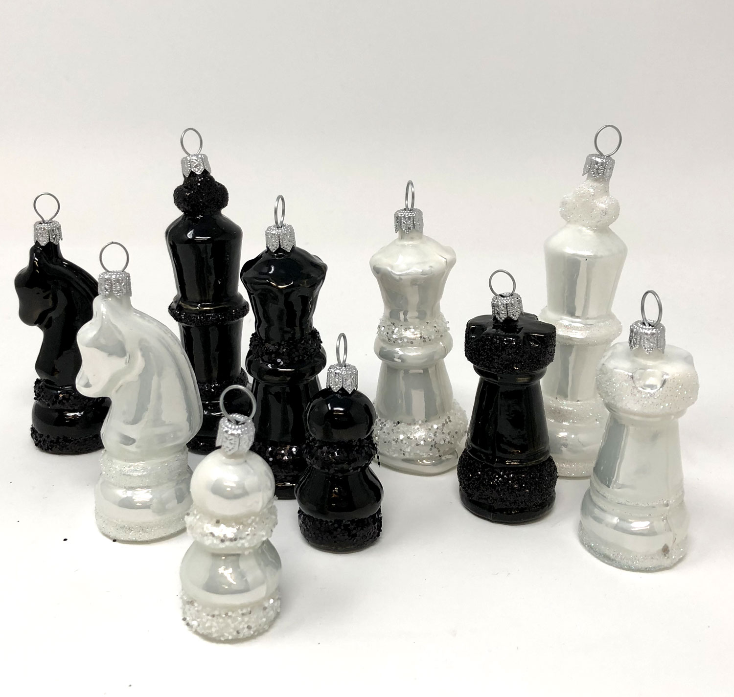 Weihnachtsanhänger Schachfigur - Dame (schwarz)