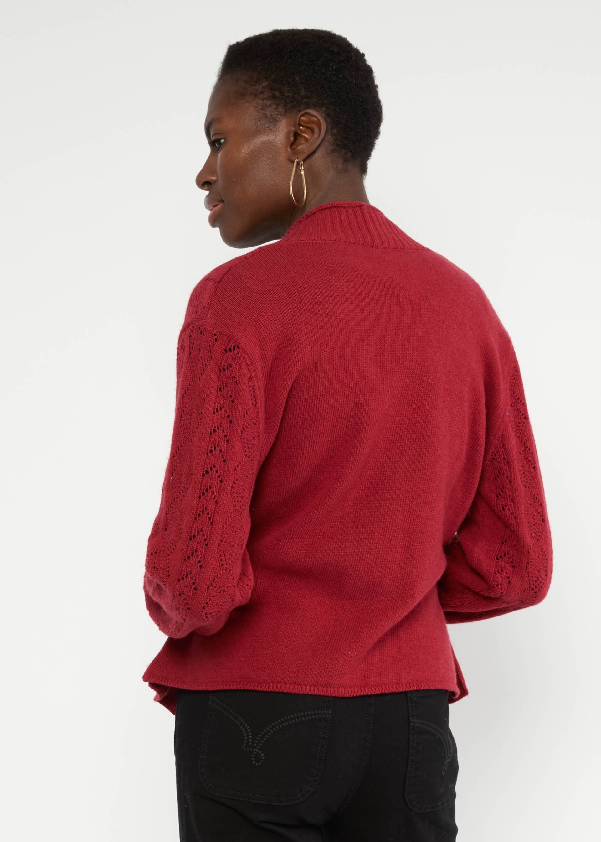 % Blutsgeschwister Cardigan Fine Craft Cocoon - wicked love red