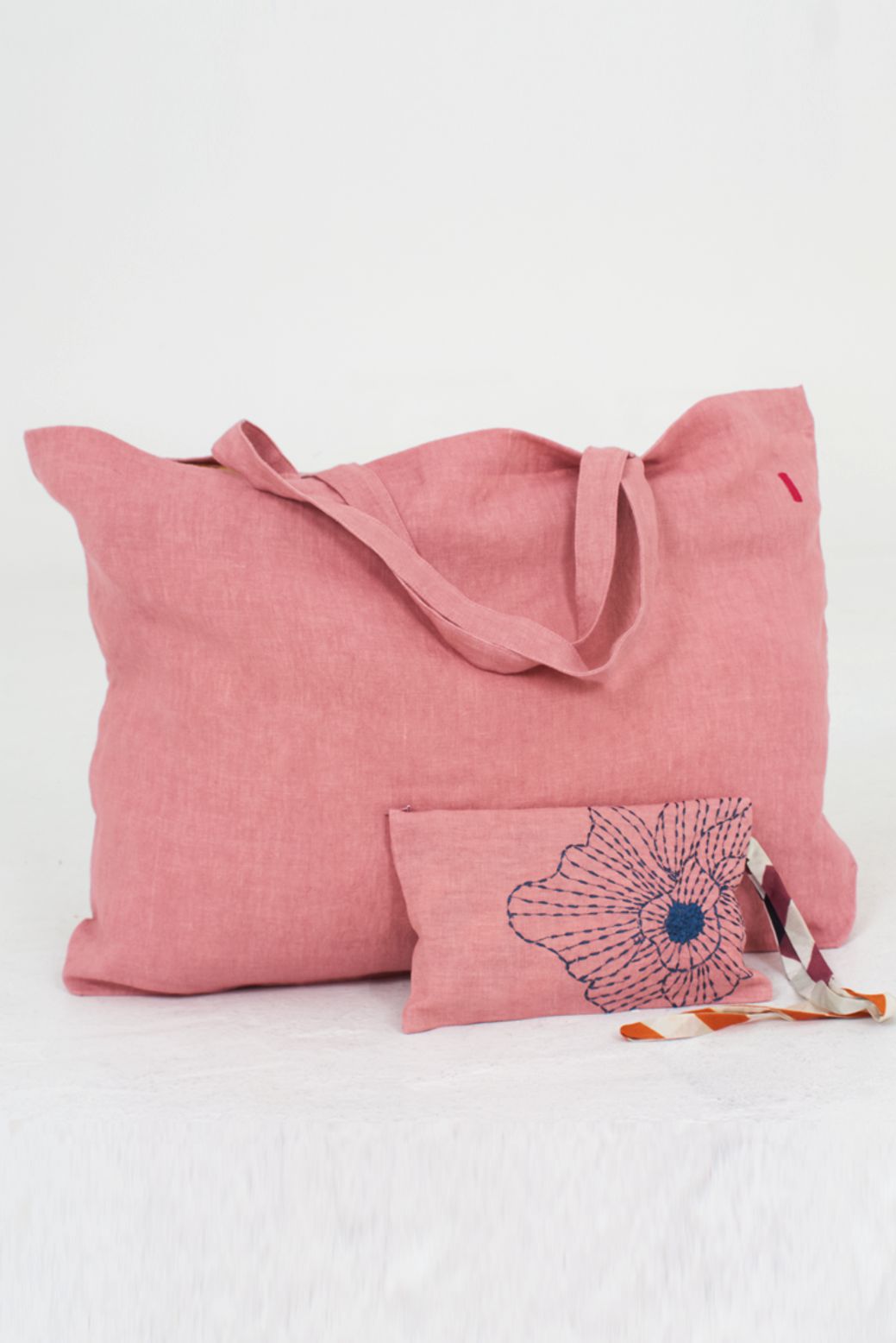 Tasche FRANCES Pink aus 100% Leinen von Shalls Barcelona  