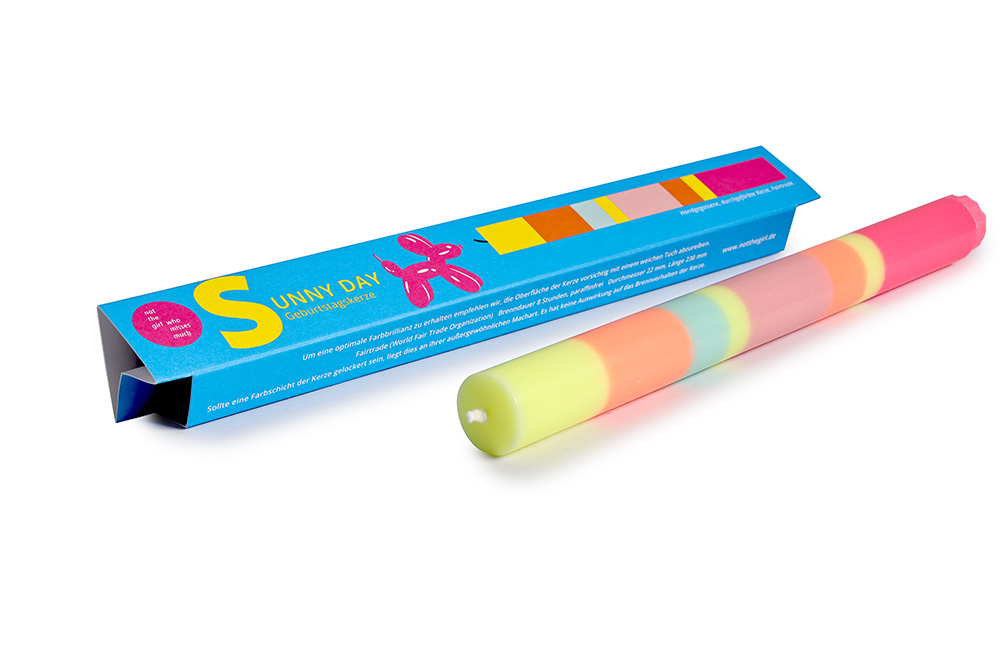 KERZE SUNNY DAY von not the girl who misses much , Stabkerze, Geburtstagskerze