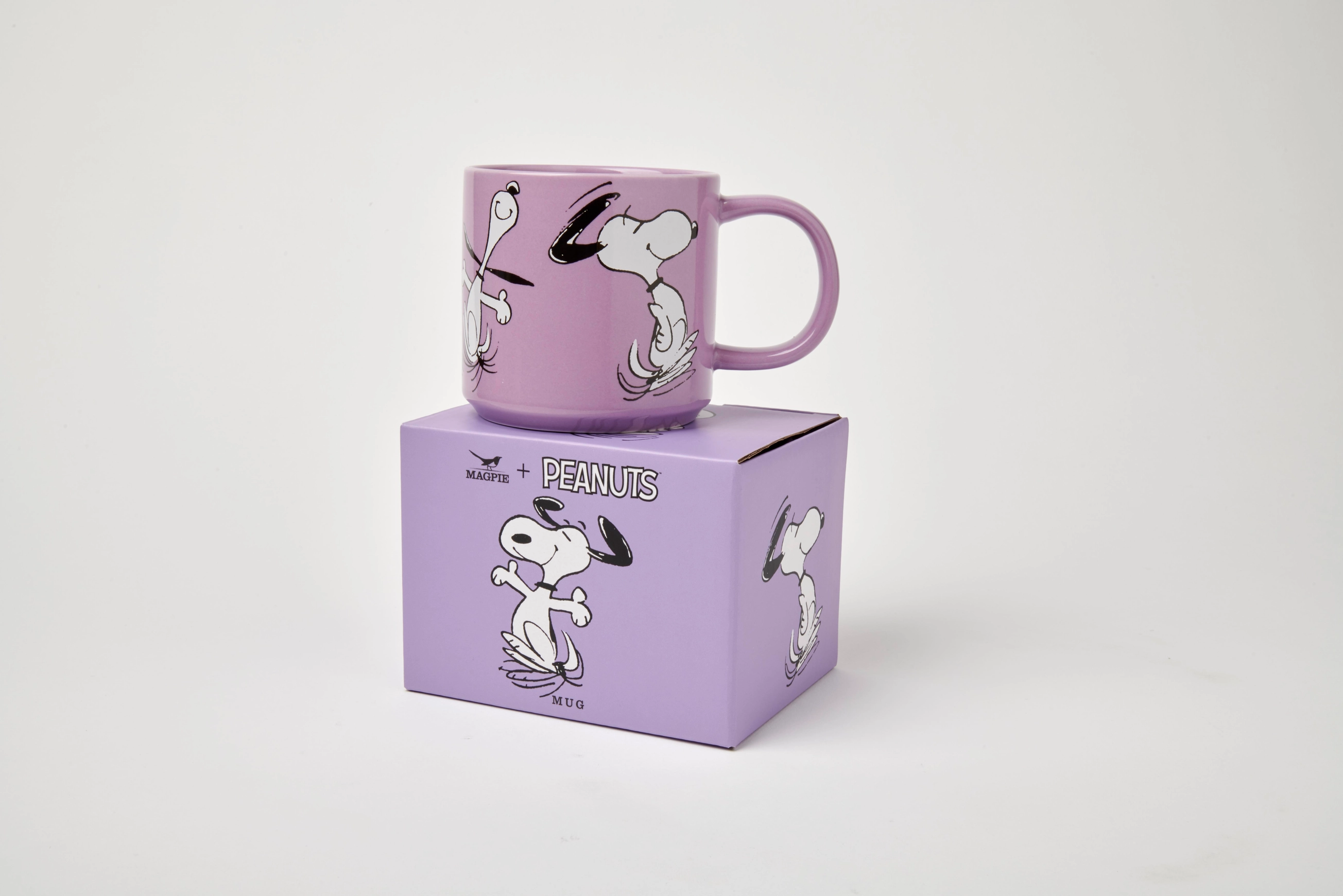 The Peanuts Becher "Happy Dance", Snoopy Tasse, ca. 330 ml  , Flieder