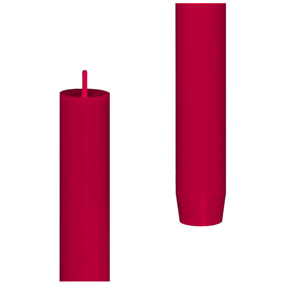 Engels Kerzen  Stabkerze gegossen, Größe D. 2,2 x H 24 cm Ziegel