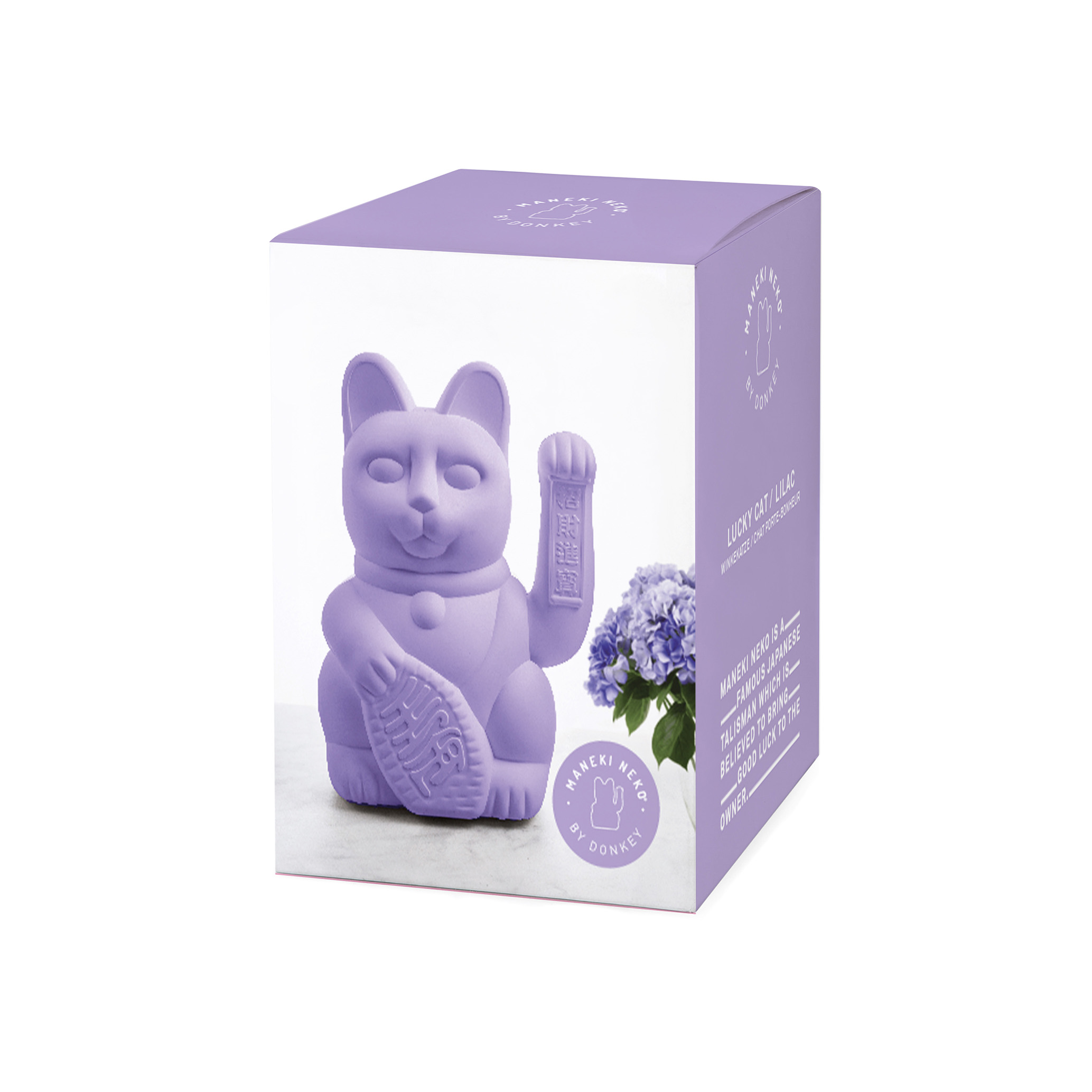 Lucky Cat Large / lilac Winkekatze/ Glückskatze von donkey products, Katze   
