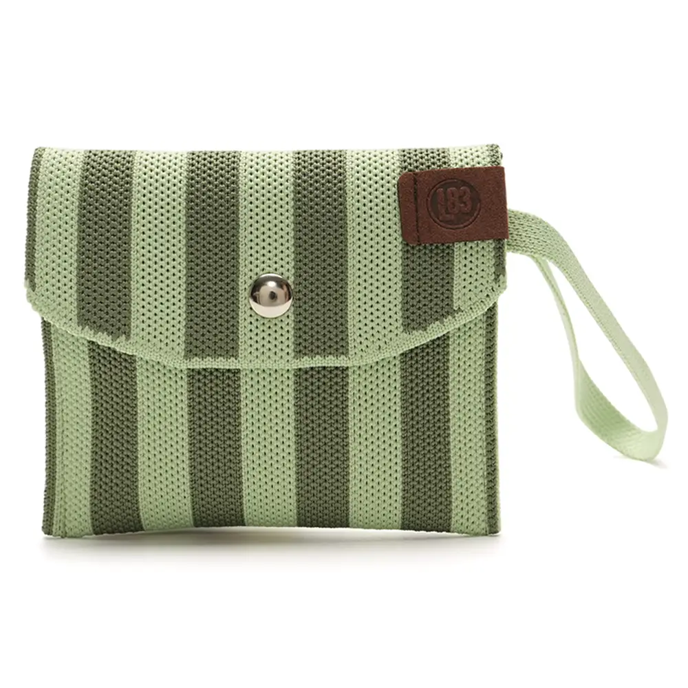 LOT83 Geldbörse JULIA 44 Streifen Grün Geldbeutel, Portemonnaie  