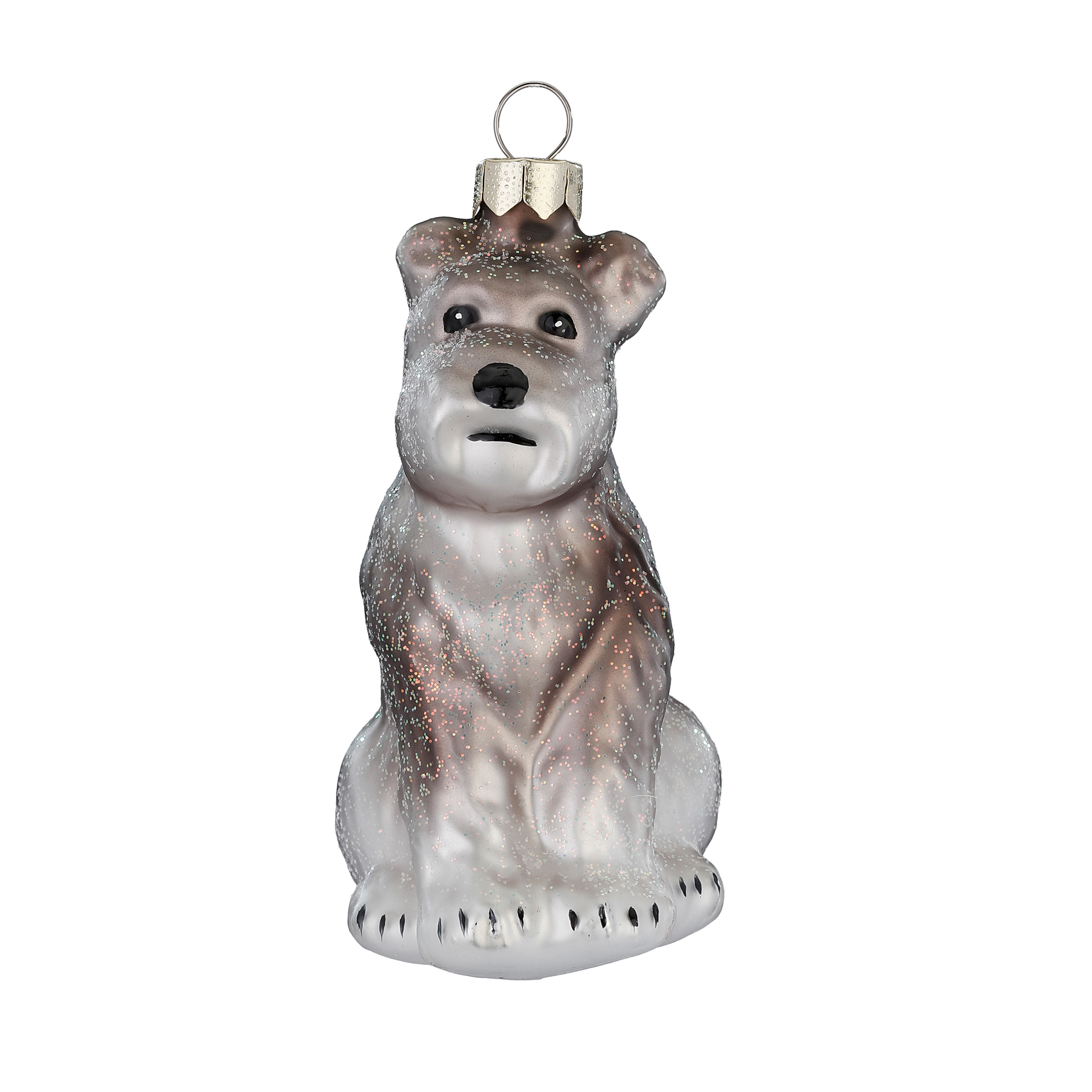 Inge Glas Christbaumkugel Schnauzer, Glas, ca. 9 cm , Hund