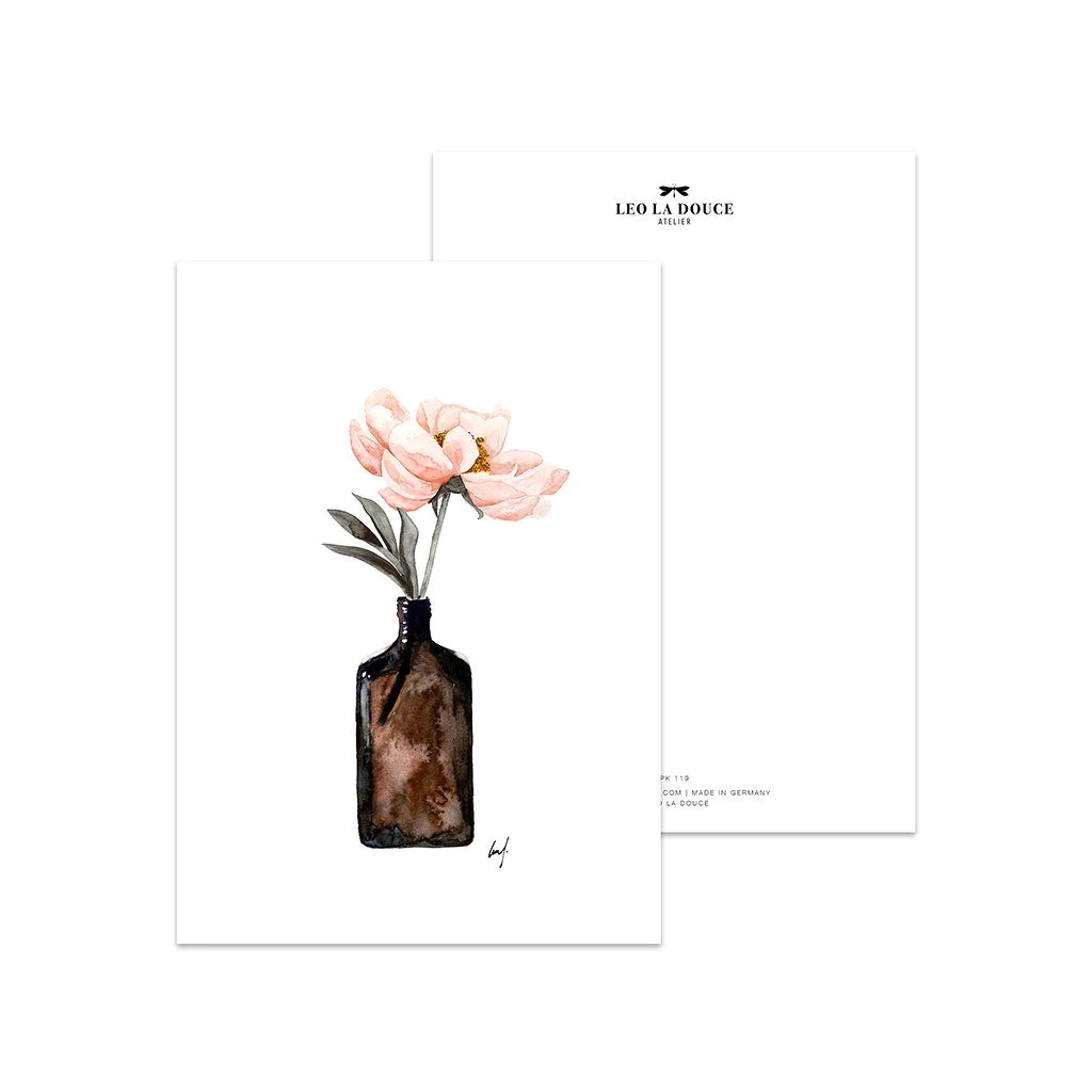 Leo la Douce Postkarte – Coral Blossom