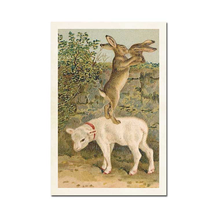 Vintage Postkarte Ostern " Hasen Bussi" von Sköna Ting