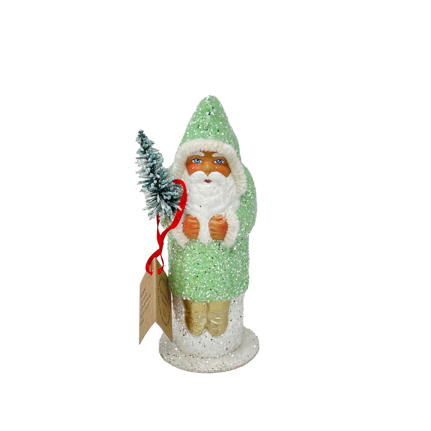 Ino Schaller Santa Nr. 8, Pale Green,  Weihnachtsmann Nostalgie von Ino Schaller ,  ca.15  cm