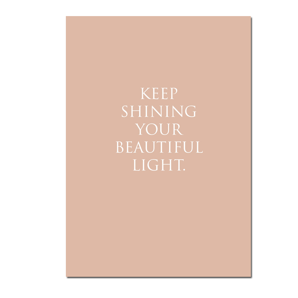 Wunderwort Postkarte "Keep Shining…"