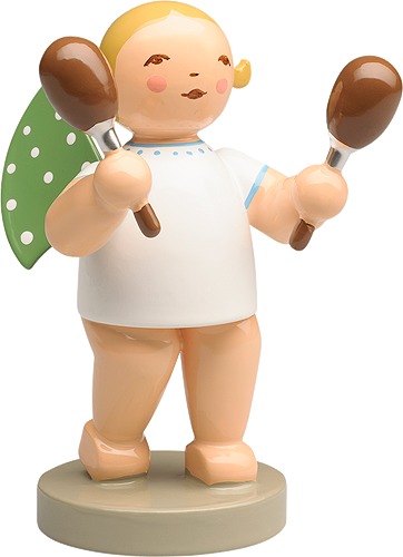 Wendt & Kühn Engel mit Maracas, blonde Haare