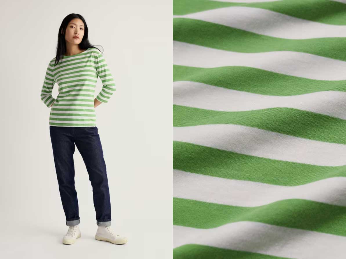 SEASALT CORNWALL Sailor Top-Scallion Clover Leaf, Apfelgrün