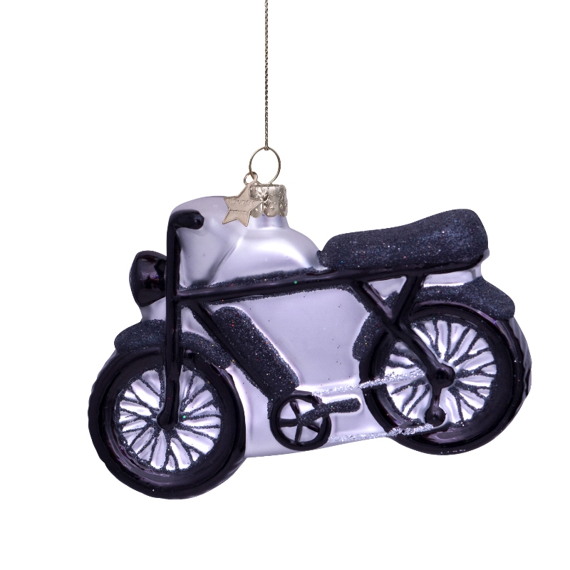 Weihnachtskugel Fatbike, schwarz, Fahrrad, ca. 7,5 cm von Vondels 