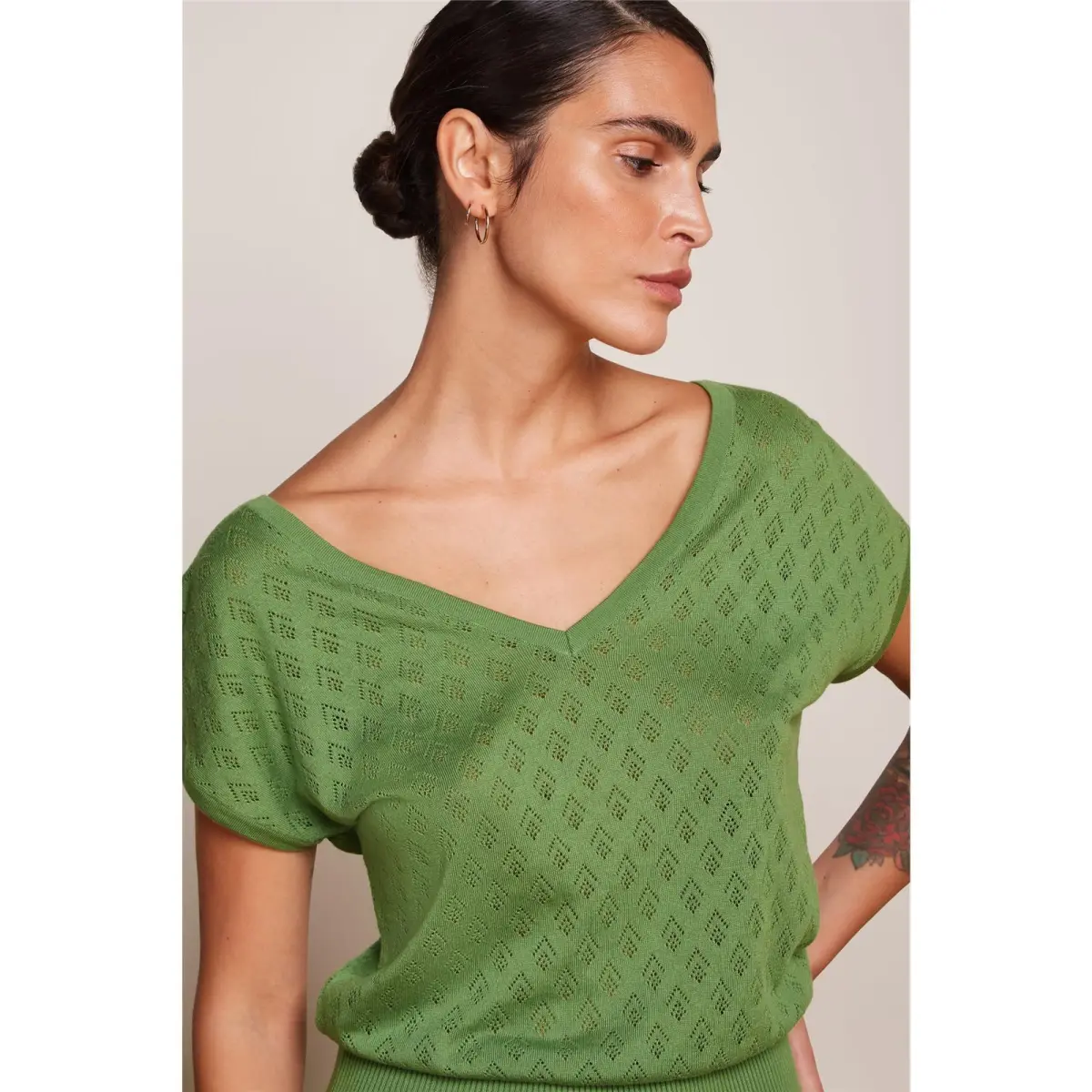 % King Louie leichtes Strickoberteil Mateo Knit Double V Top