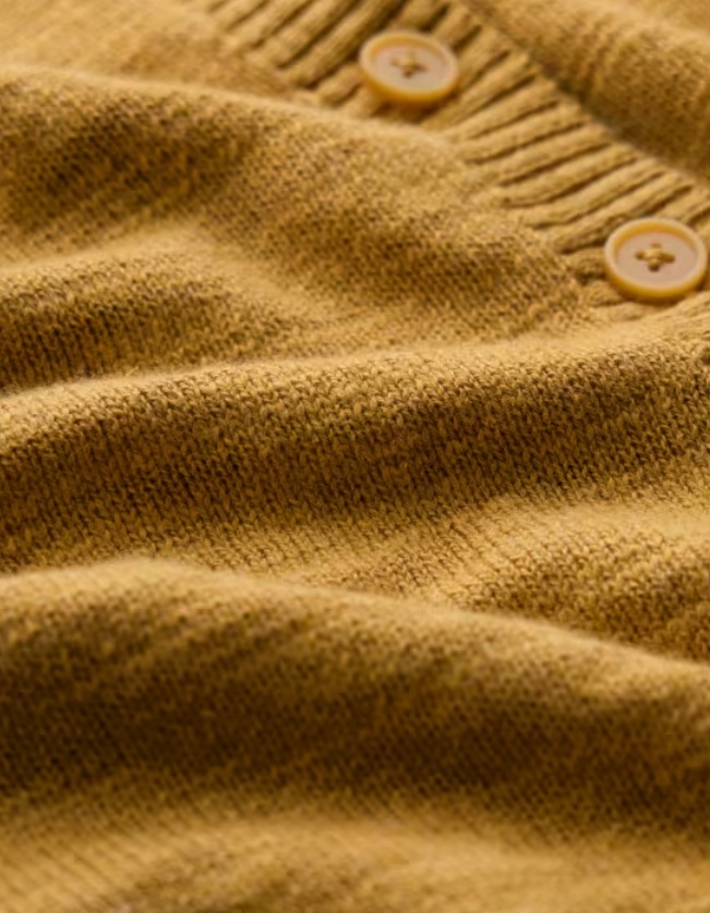SEASALT CORNWALL Strickjacke Pentire Steps Linen & Organic Cotton Cardigan, Tansy