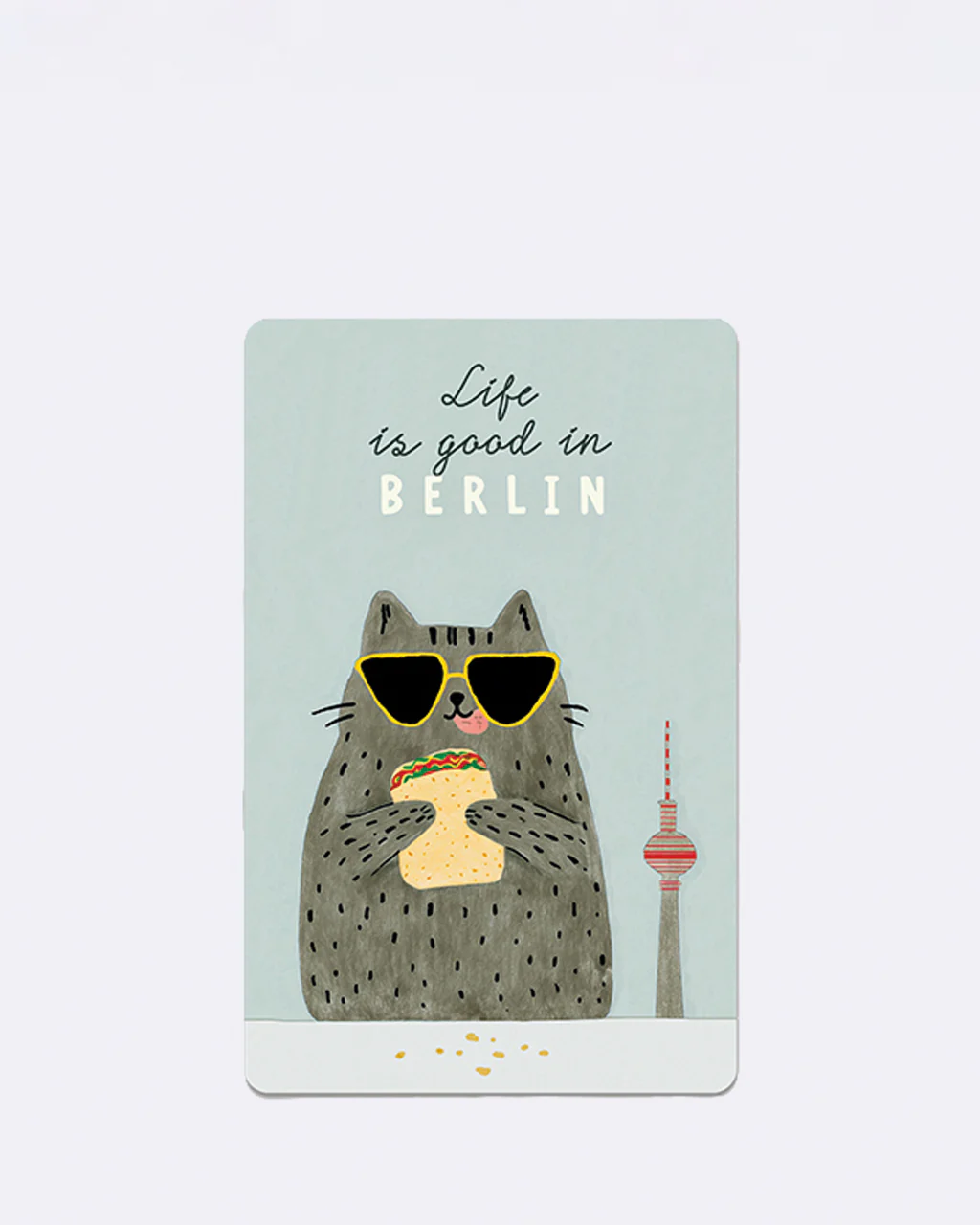 Lunacard Postkarte Berlin  Katze " Life is good in BERLIN"