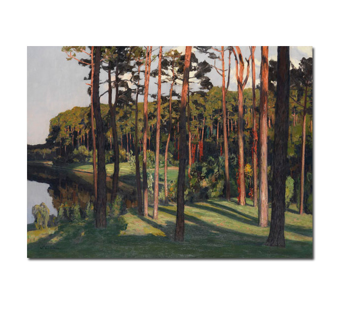 Postkarte Walter Leistikow" Märkische Landschaft, um 1900 "  Kunst 