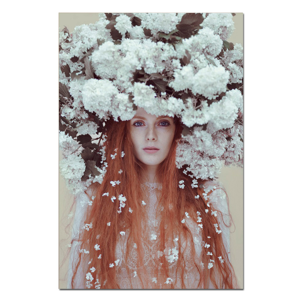 Das Blumenmädchen Postkarte "Frau Blumenkopf" Weißer Flieder, Hochzeit