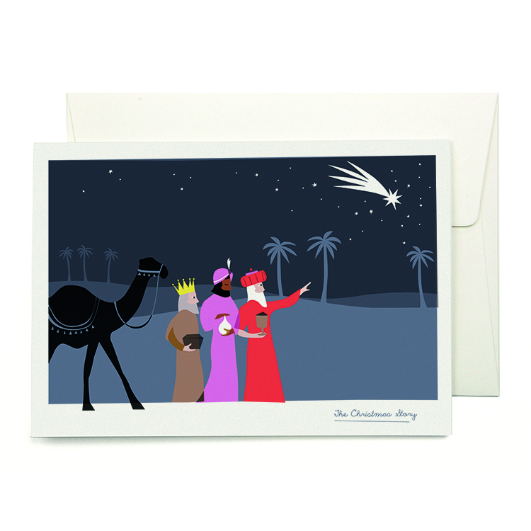 % Weihnachtskarte Grußkarte Three Kings / Drei Königel von pleased to meet , XMAS-