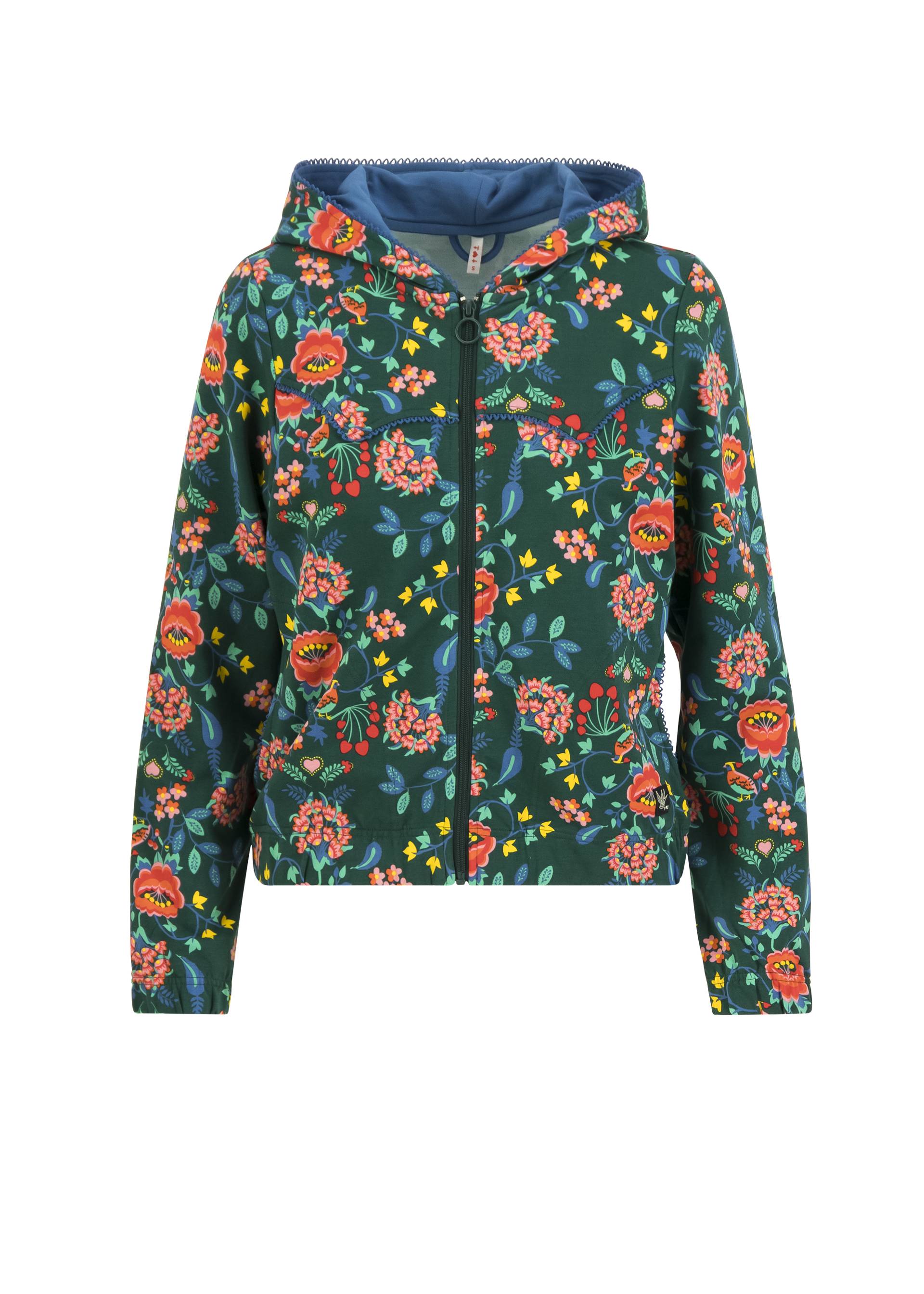 Blutsgeschwister Kapuzenjacke Country Zip up, Muster: beautiful flower tendrils 
