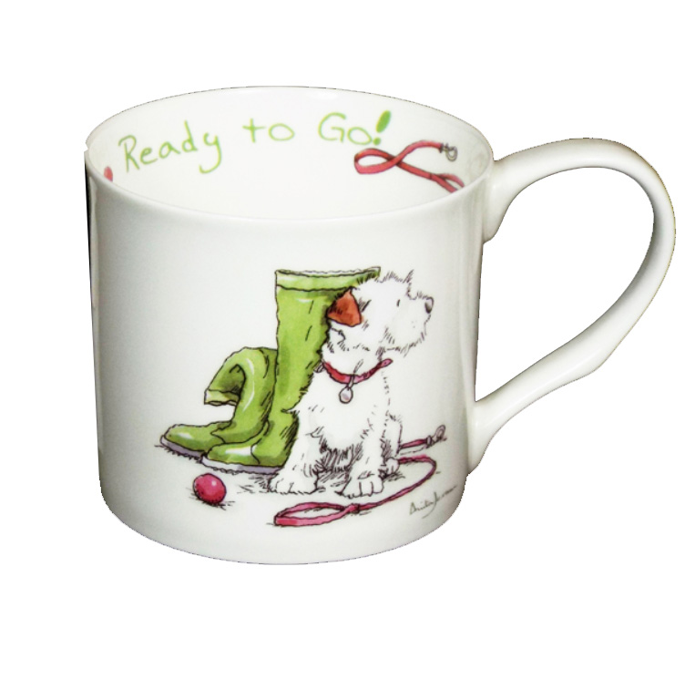 Two Bad Mice Becher groß "Ready To Go", 400 ml by Anita Jeram, Hund 