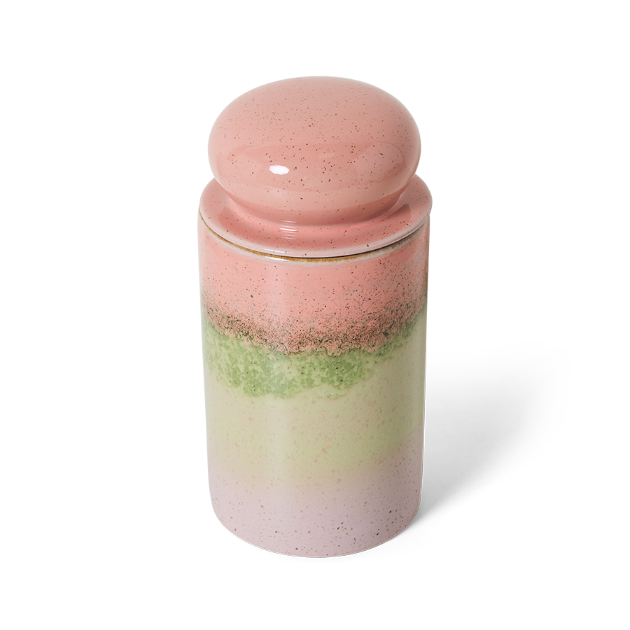 HKliving 70's Vorratsdose GLAZE, storage jar, D. 11 cm, Höhe 22,5 cm