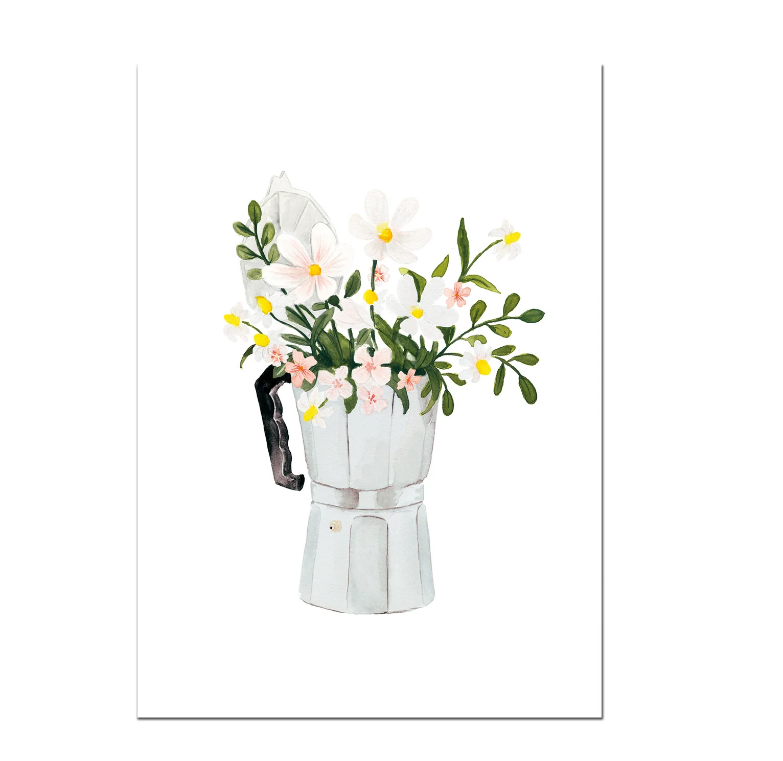 Leo la Douce Postkarte – White Espresso bouquet