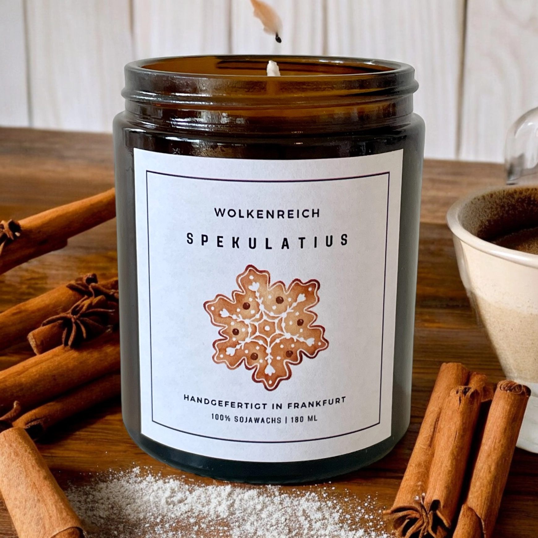 Duftkerze "Weihnachtsduft/ Spekulatius " im Glas, 180 ml  