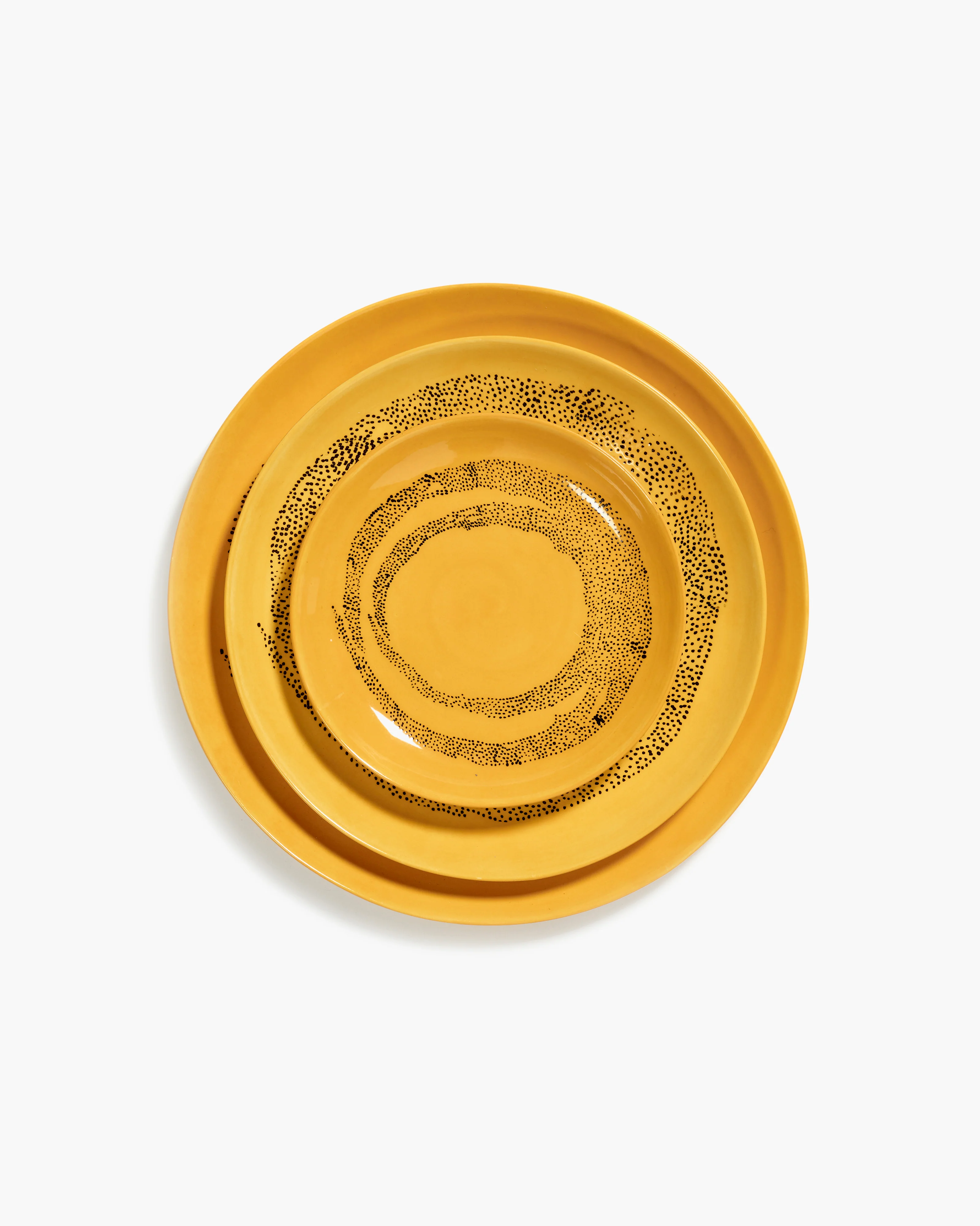 Ottolenghi Dessertteller gelb - schwarze Punkte Feast, D. 16 cm, Feast 