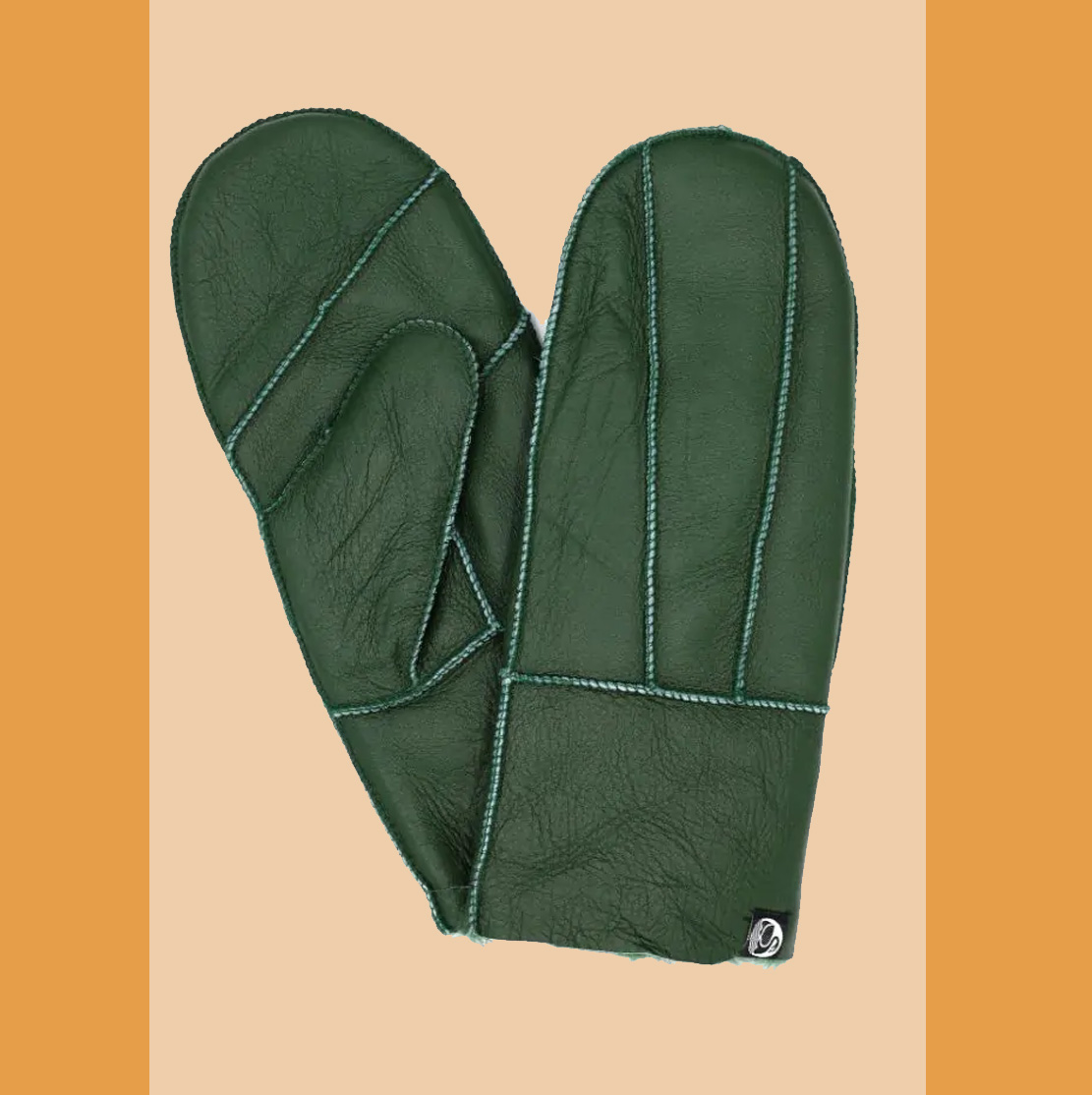 Danefae Handschuhe/ Fäustlinge No Waste Sheepskin Napa Gloves Green
