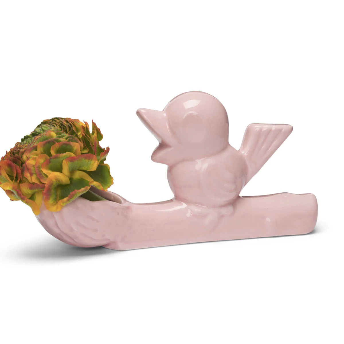 Flower Thief, Pink, kleine Vase mit Vogel  