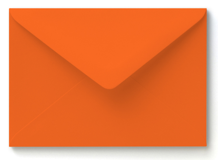 Briefumschlag Neon Orange,Form C6 für Postkarten, Umschlag pro Stück