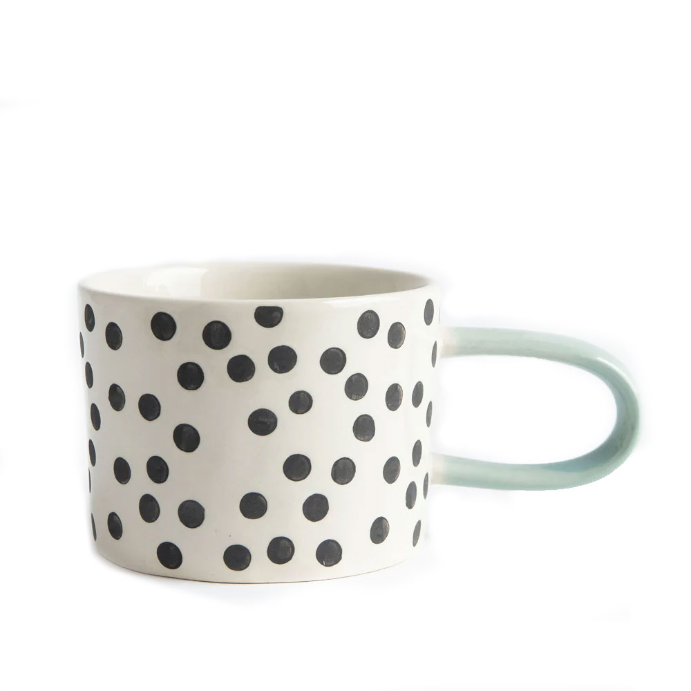 Caroline Gardner Tasse kleine Punkte/ Mono Dots, Becher ,Mono Dots Ceramic Mug