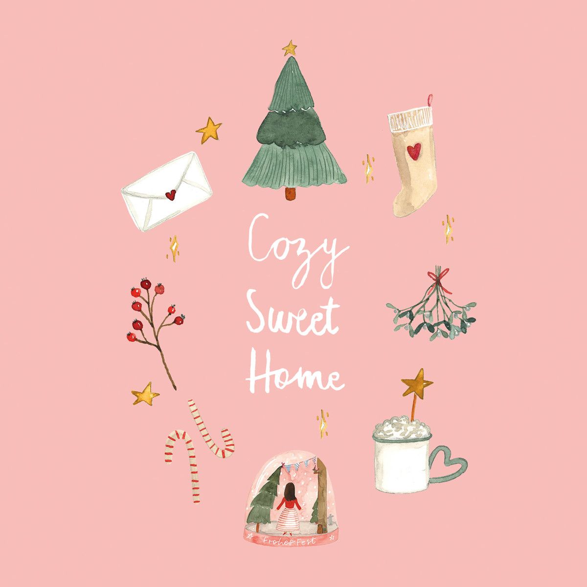 Papierservietten Weihnachten "Cozy Home " , 33 x 33 cm   von PPD    