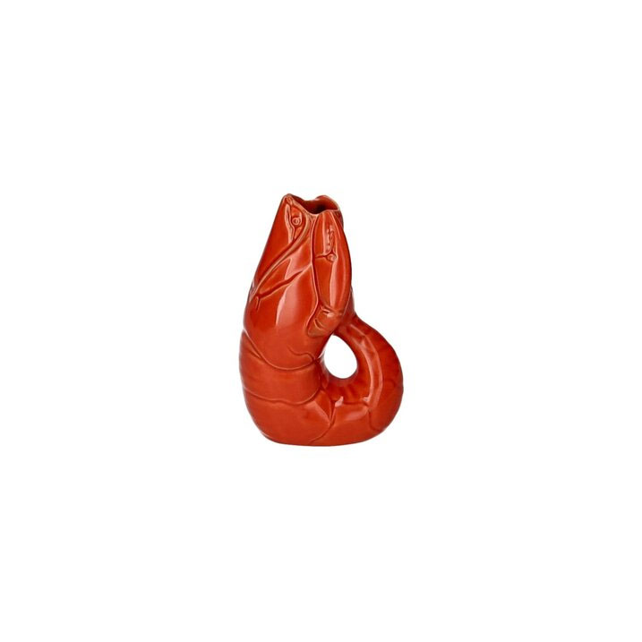 % Madame Crevette, Hummer, Vase, S, orangerot, Höhe ca. 14 cm