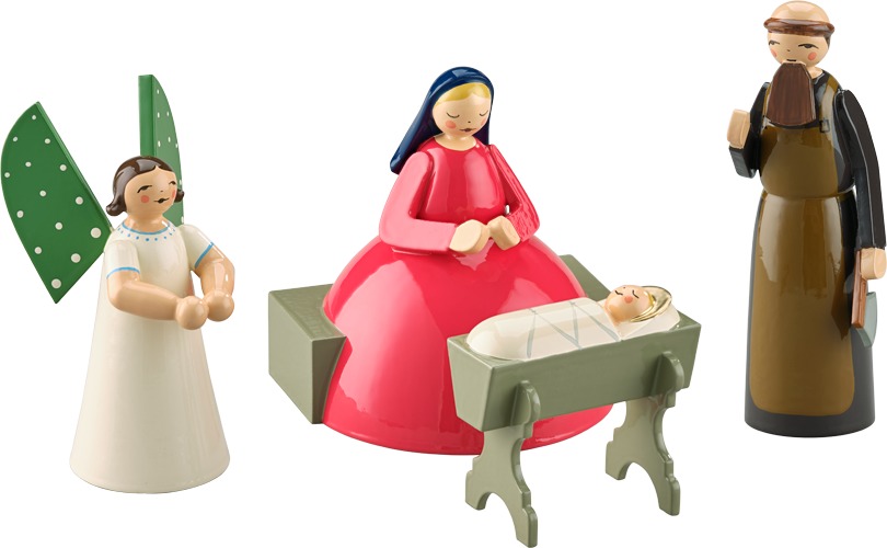 % Wendt & Kühn Krippenfigur JOSEF , ca. 7,5 cm  