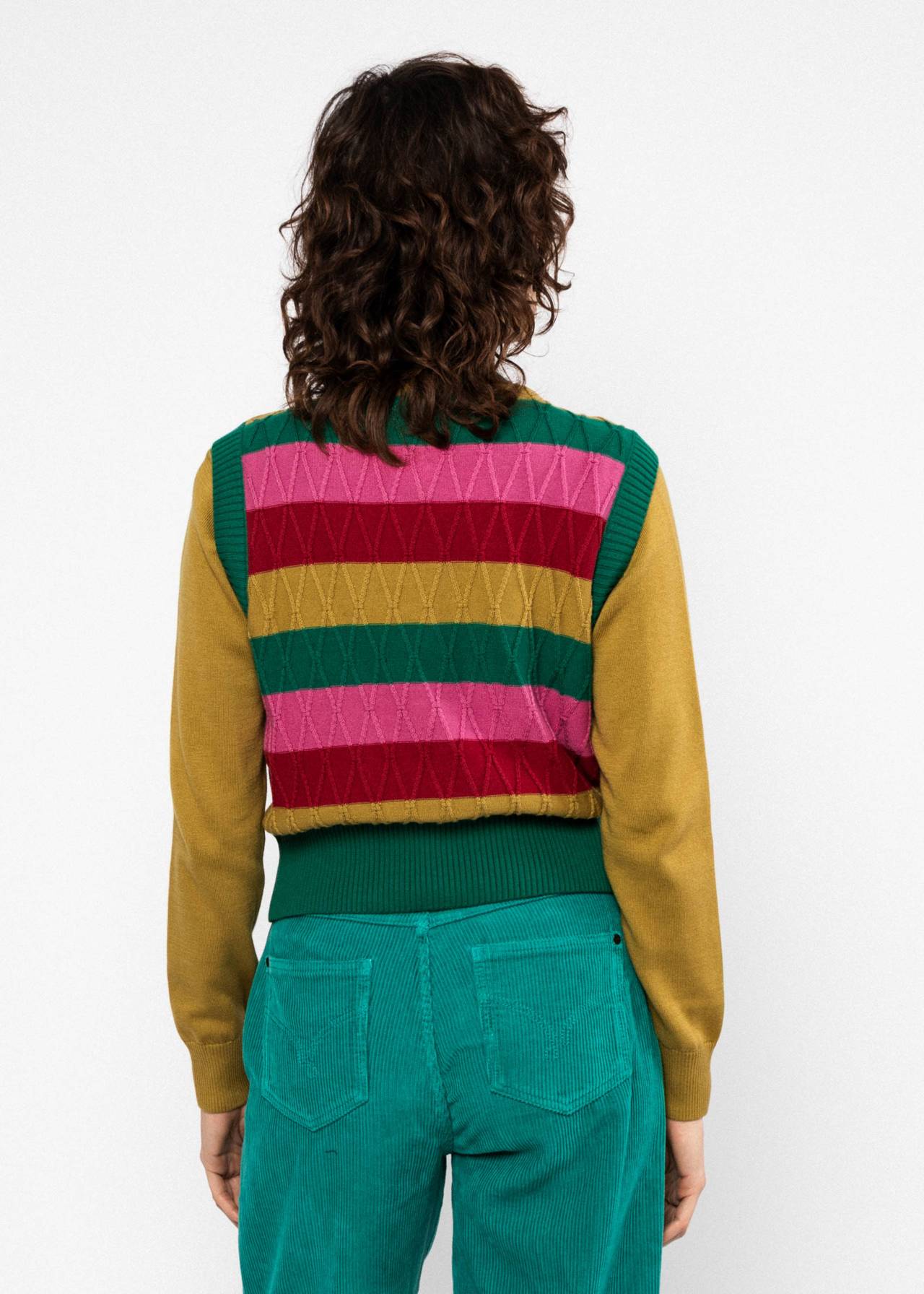 Blutsgeschwister Strick-Pullunder Carnaby Candy - little party stripe knit
