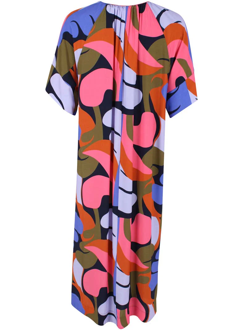 % Danefae Danehostess Viskosekleid , Kleid ,Dk Navy TROPS