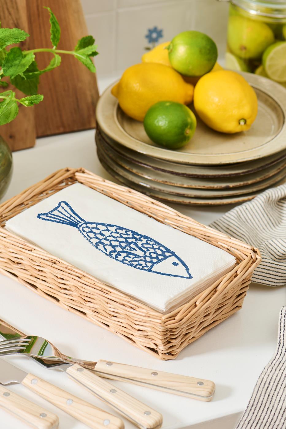 IB Laursen Papierserviette 10x20 cm Fisch 16 Stck/Pck