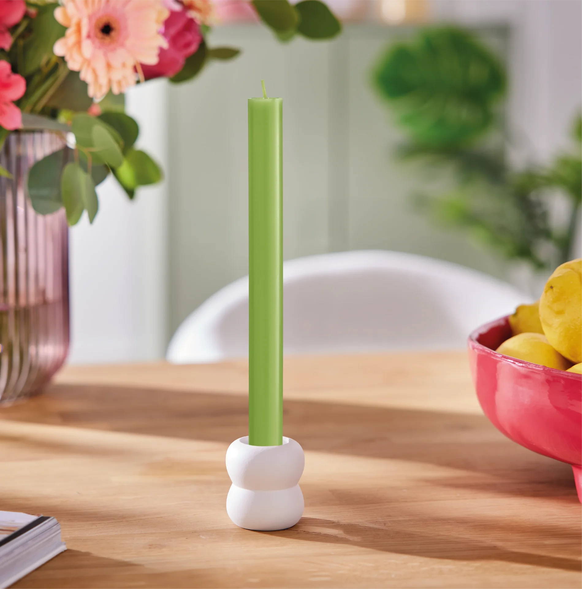 Engels Kerzen  Stabkerze gegossen, Größe D. 2,2 x H 24 cm LIMETTE