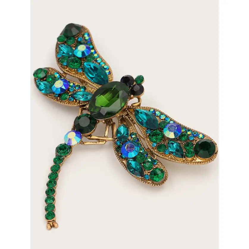 Brosche Libelle hellgrün, Modeschmuck