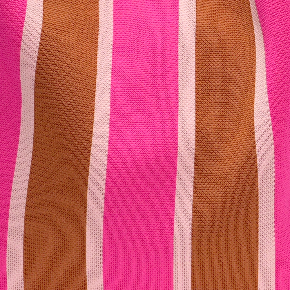 LOT83 Shopper Lois 90, Big Stripes Braun-Pink ca.  45 x 35 cm   