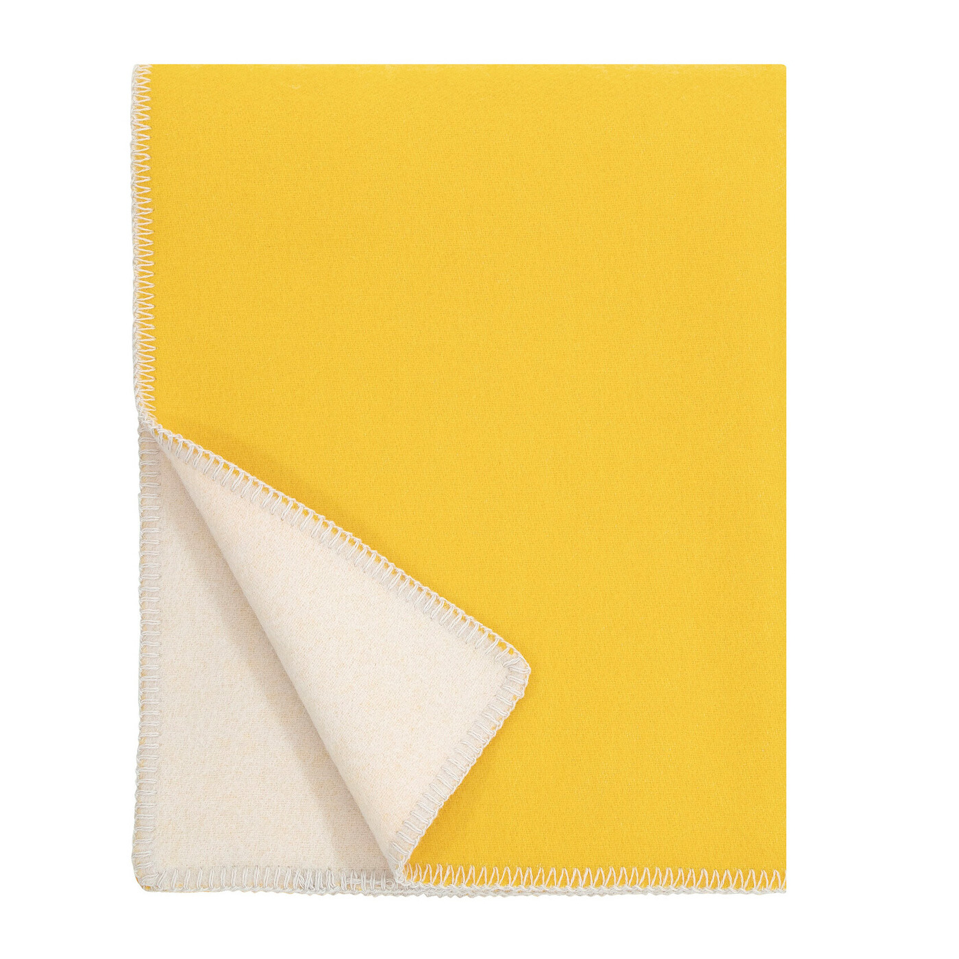 Lapuan Kankurit TUPLA Wolldecke , yellow-light beige, 130×180 cm  